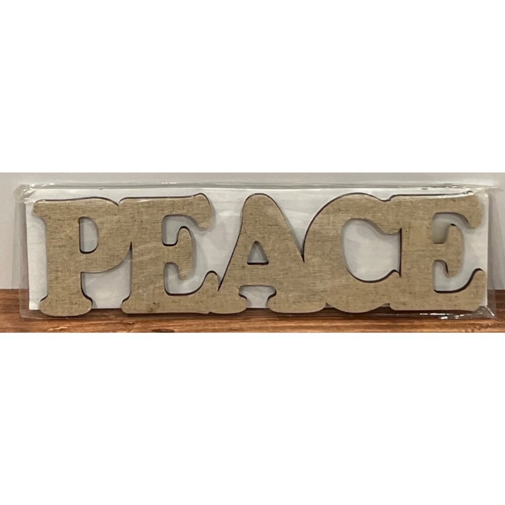 PEACE Wood Laser Cut Holiday Decor Sign Craft Paintable 487003
